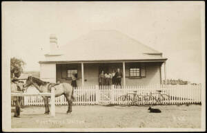 Group of postcards, 1910's/1920's, showing Post Offices, with Bowraville, Byron Bay, Dalton, Drummoyne, Louth, Mittagong, Moruya, Mungingi, Taralga, Walgett and Wee Waa (during 1910 floods). Mixed condition, mint and postally used. 9 with stamps with nume