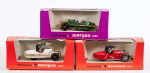 BRUMM: 1:43 Group of Revival Series Model Cars Including 1929 Darmont (4); and, 1923 Morgan (1); and, 1923 Morgan (2). All mint in original cardboard display case. (17 items)