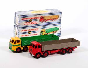 DINKY: 1950s Group of Small Trucks Including Red Foden Diesel 8 Wheel Wagon (901); And, Guy ‘Ever Ready Batteries’ Van (918) Big Bedford ‘Heinz’ Van (923); And, AEC ‘Shell Chemicals Ltd’ Tanker (991); And, Leyland Octopus Wagon (934). All vehicles mint in