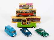 DINKY/ NICKY Toys: 1970s Group of Rare &lsquo;Nicky Toys&rsquo;.Consisting of Jaguar 3.4 MK II (195); And, Standard Herald MK II (54); And, Plymouth Fury Sports (137); And, Standard &lsquo;20&rsquo; Mini-Bus. All mint in original yellow cardboard pictured boxes, Slight damage to