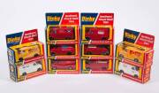 DINKY: Late 1970s Group of Bedford Royal Mail Vans (410) Including Bedford &lsquo;Kodak&rsquo; Van (410); And, Bedford &lsquo;DFDS Seaways&rsquo; Van (410); And, Bedford &lsquo;Mobil&rsquo; Van (410). Mint in original cardboard window boxes. Duplications present however slight variations ex