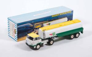 FRENCH DINKY: 1960s Unic Articulated ‘Air BP’ Tanker (887). Mint in original blue and white striped lift off detailed picture box with correct inner packing pieces and instructions.