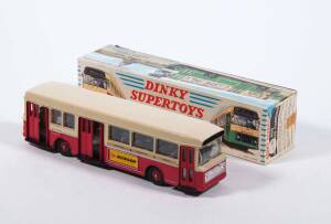 FRENCH DINKY: 1960s Autobus Parisien (889) - Red Lower with Cream Upper. Mint in original blue and white striped lift off detailed picture box.