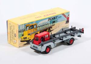 FRENCH DINKY: 1960s Camion Saviem Porte-FER (885) – with 6 Metal Pipes. Mint in original yellow and blue lift off pictured box.