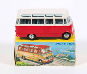 FRENCH DINKY: 1960s Mercedes-Benz Autocar (541) - Two-Tone Red, Pale Grey Upper. Mint in original yellow cardboard box.