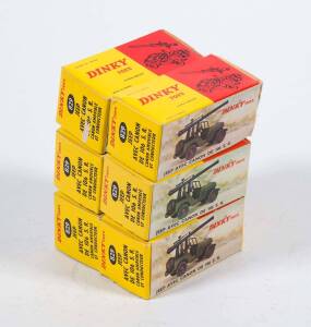 FRENCH DINKY: Late 1960s Group of Jeep’s with 106SR Gun (829) Most Likely Coming from a Trade Packet of 6 Cars. All cars mint in original cardboard boxes, Glue from some of the boxes no longer holding together. (6 items) 