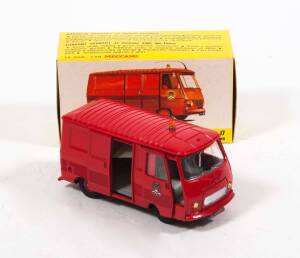 FRENCH DINKY: Early 1970s Peugeot J7 Pompiers Fire Service Truck (570P) – Red. Mint in original yellow cardboard picture box with original inner packing.