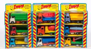 LONE STAR: Group of Late 1970s ‘Impy Super Models’ Including Express Freight (55); And, Low Sided Truck (56); And, Water Tank Truck (57). All mint in original cardboard packaging. (19 items)  