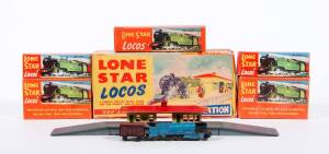 LONE STAR: Group of ‘OOO Gauge’ Locos and Accessories Including Railway Station; And, America Diesel Locomotive (12); And, Telephone Poles & Fences (30/31). All mint in original cardboard packaging. (35 items approx.)  