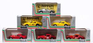 REVELL/MODEL BOX: 1:43 Group of Ferrari Model Cars Including Ferrari 275 GTB4 Rally M. Carlo (8429); And, Ferrari 275 GTB4 Stradale (8417); And, Ferrari 250 LM Bridge Hampton 65 (8445). All mint in original display case. (24 items)