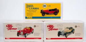 TOGI: 1:23 Group of Model Cars Including Lancia Lambda Torpedo Passo Corto 7 Series Scoperta; And, Alfa Romeo 1750 Gran Sport Mille Miglia; And, Alfa Romeo 1750 Grant Sport. All mint in original packaging. (3 items)