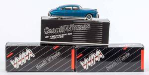 WESTERN MODELS: 1:43 Group of Model Cars Including 1948 Hudson Commodore 4 Door Sedan (15); And, 1958 Chrysler Windsor (14); And, 1958 Ford Custom 300 (17). All mint in original cardboard packaging. (8 items)