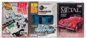 Group of Miscellaneous Hobby kits Including MONOGRAM: Jaguar XK120 (6103); And, BURAGO: BMW 3.0 CSI Turbo II (5116); And, Polistil: VW Volkswagen Golf (MK1). All mint and unbuilt in original cardboard packaging. (6 items)