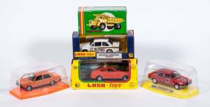 Miscellaneous Group of Model Cars Including LUSO: Ford Capri MK II (M-10); And, JOALL: Mercedes 300 SL Miniatura (107); And, GUISVAL: Lincoln 1928 Modello L. All mint in original cardboard packaging (60 items approx.)