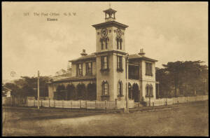 NEW SOUTH WALES POST OFFICES. Katoomba incl. 1935 advertising cover for 'The Paragon'. Kempsey with 1947 reg. cover. Kiama with 1952 reg. cover. Kogarah with 1930 reg. cover.