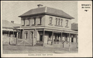 NEW SOUTH WALES POST OFFICES. Molong incl. 1883 OHMS cover to Yullundry. Moss Vale with 1924 Fourpence Halfpenny on 5d KGV reg. envelope. Mullumbimby with 1907 reg. Tatts cover. Muswellbrook with 1935 reg. cover.