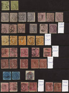 1857-1913 collection on Hagners, majority as singles with some pairs and multiples. Incl. 2d Emblem group (16) and Laureates to 5/- (39). Various degrees of duplication, mixed condition.