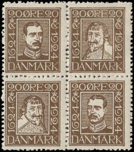 Group with 1912 5k G.P.O. VFU; 1918 (Mi.84Y-94Y) 27o Surcharges, set of 10, FU (the 41o substituted with 68o); 1924 300th Anniv. of Postal Service, set of 3 se-tenant blks.4** (20o 2**/2*); 1926 (Mi.159-65) Officials surcharged 7o set VFU; 1907 Newspaper 