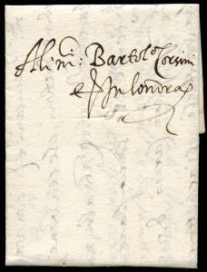 1587 (May 6) entire letter from merchants Jacomo and Palcido Ragazzoni, based in Venice, to Bartolomeo Corsini in London. The letter, in Italian, is endorsed by Corsini on arrival in London. Superb condition.