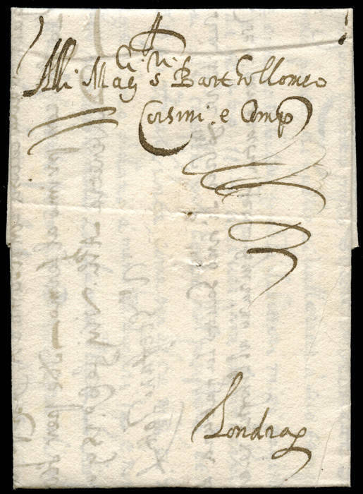 1590 (Feb.8) entire letter in Italian from Steffano Patti, a leading merchant in Venice, to Bartolomeo Corsini in London. Patti regretted to hear of the capture of the Sulvagna in the Straits of Gibraltar - "Queen Elizabeth had been approached so that we