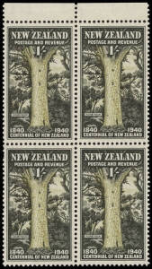 1940 (SG.613-625) ½d - 1/- Centennial set in marginal blocks of 4. Superb. [Retail: $500].