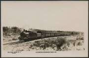 Australia: 1917 ‘Eastbound Passenger Train, Trans-Australian Railway’ real photo postcard (Rose Series) with Steam Locomotive & Passenger Wagons in the middle of the outback, unused, fine condition.