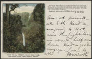 NSW: Government Tourist Bureau postcard with sepia view of ‘The Richmond River At Lismore’ on address side and colour view of ‘Twin Falls, Fitzroy near Moss Vale, Southern Line’ & ‘Dairy Cows’ figures on face, used with 1d Arms tied Sydney 'JY21/06' duple