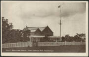 Northern Territory: Darwin: ‘Govt Resident House Port Darwin NT’ postcard showing Residence and Flag Pole flying Union Jack, unused, fine condition.