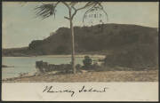 Queensland: Thursday Island: ‘Thursday Island’ Coastline & Beach real photo postcard (Empire back) sent to Sydney with message including “…leaving here today by ‘Guthrie’...” and QV 1d orange tied ‘THURSDAY ISLAND/FE23/05/QUEENSLAND’ cds, fine condition.