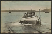 Queensland: Thursday Island: ‘Launching Torres’ real photo postcard (Empire back) showing the pilot craft ‘Torres’ being launched off the Thursday Island boat ramp, sent to Sydney endorsed from sailor on board "SS Alberta Treves" cargo ship with QV 1d ora