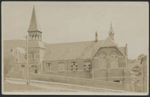 Tasmania: Hobart: ‘State School Goulburn Street’ real photo card (W.J. Little photo) with impressive Spire, used under cover with message on back, fine condition.