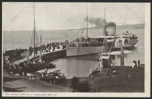 Victoria: Mornington: ‘PS “Hygeia” arriving at Mornington Pier’ postcard (published by H. P. Bennett, South Yarra) showing the Paddle Steamer with crowd on pier alongside, unused, fine condition.