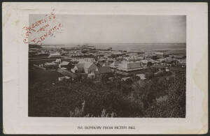 West Aust: 1909 ‘NE Bunbury from Picton Hill’ picture postcard (published by Christie & Sons, Bunbury) sent to Canada with Swan 1d pink tied ‘BUNBURY/FE6/09/WESTERN AUSTRALIA – B’ duplex cancel paying British Empire postcard rate, ‘CHEMAINUS/MR20/09/BC’ a