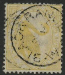 West Aust: Black Range: ‘BLACK RANGE/JA9/W.A’ cds (no year slugs as usual) on Swan 2d yellow. P&TO 1.10.1903; renamed Nungarra 12.3.1907 [Gold Mining].