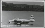 Tasmania: Hobart: Ansett Airlines Flying Boat real photo postcard (published by Ash Besters, Hobart) showing the aeroplane moored in Hobart Harbour, unused, fine condition.