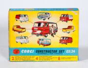 CORGI: 1960s ‘Corgi Gift Set’ Construction Set Commer ¾ Ton Chassis (GS24) consisting of 2 Commer ¾ Ton Cab and Chassis Units (White and Red) and 4 Interchangeable bodies. Also comes with Milk Crates, Milkman and Park Bench. Mint in original yellow and bl - 2