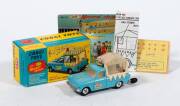 CORGI: Late 1960s Ford Thames Walls Ice Cream Van (474) - Pale Blue with Working Internal Musical Chimes Mint in original yellow and blue cardboard box with original stickers, instruction leaflet and pictorial display packing. 