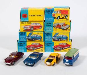 CORGI: Late 1960s to Early 1970s Group of Model Vehicles Including &lsquo;Le Dandy&rsquo; Coupe Henri Chapron Body on Citroen D.S. Chassis (259) &ndash; Metallic Blue with White Roof and Boot; And, Ford Mustang Fastback 2+2 (320) &ndash; Blue with Plastic Dog Figure in Rear Wind
