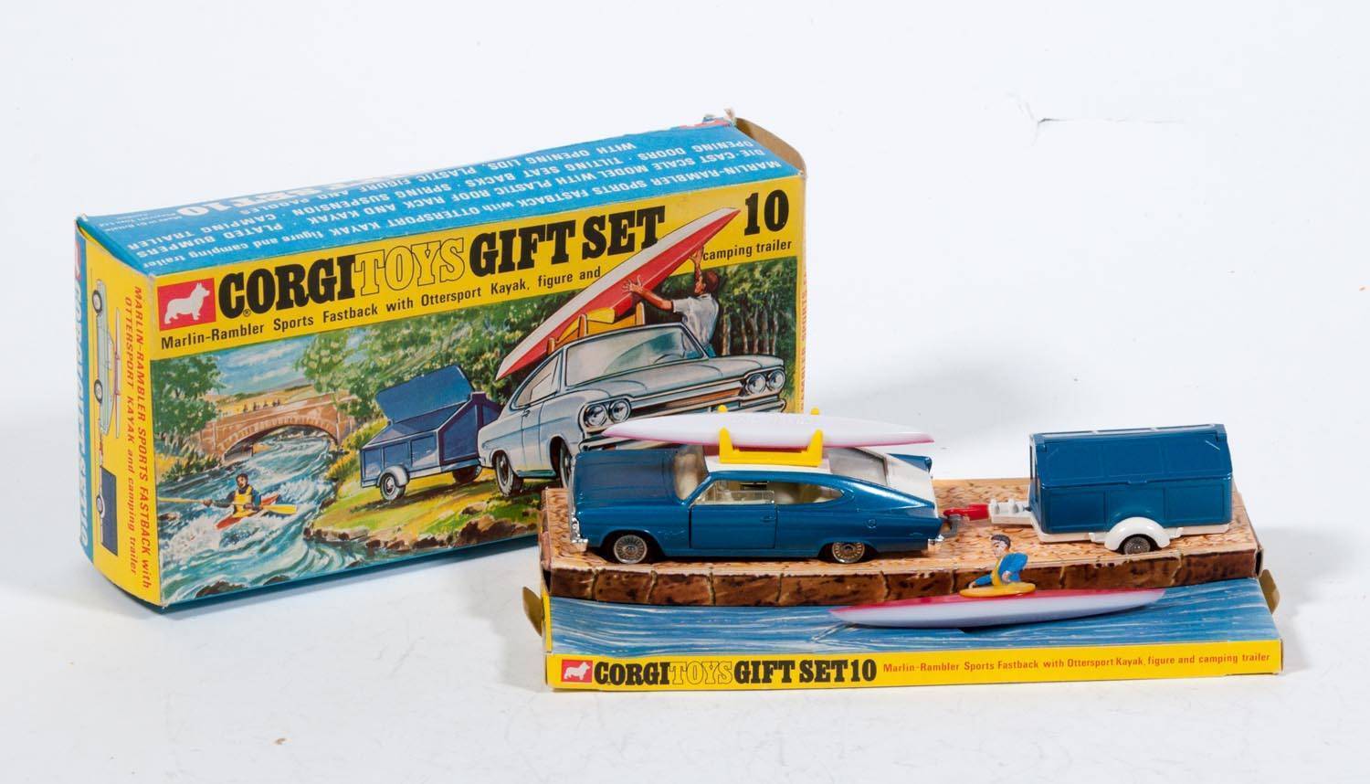 Corgi Toys Gift Set 10 - Marlin Rambler & Ottersport Kayak - Occasion