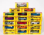 CORGI: Early 1970s Group of &lsquo;Whizzwheels&rsquo; Model Cars Including Mangusta De Tomaso (203) &ndash; Dark Metallic Green, And, Rover 2000 TC (281) &ndash; Metallic Purple; And, 5.3 Litre V12 Jaguar &lsquo;E&rsquo; Type Series 3 (374) &ndash; Yellow in an old 4.2 Litre Jaguar Box with &lsquo;New 