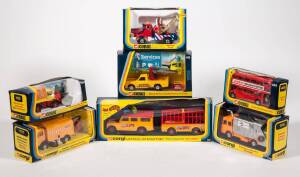 CORGI: Late 1970s to Early 1980s Group of Model Vehicles Including Jean Richard Circus Land Rover and Animal Trailer (30); And, ‘Corgi Major’ Marcedes-Benz Unimog with Snow Plough (1150); And, Mazda Motorway Maintenance Truck (413). All mint in original s