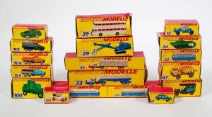 ESPEWE MODELLE: Group of Diecast and Plastic Model Vehicles including Gagger UB 80 (29); and, Schwimmpanzer PT 76 (54); and, Tank-Sattelschlepper Unic (73). All Mint in original cardboard boxes, Slight damage to some of the boxes. (18 items)