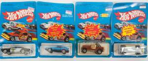 HOTWHEELS: Group of 1980’s New Castings Including Bywayman (2509) – Blue; And, Pepsi Challenger (2023)- Yellow; And, Land Lord (3260) – Orange. All mint and unopened in original blue blister packs. (25 items)