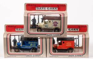 LLEDO: group of ‘Days Gone’ including British Meats Van; and, Cookie Coach Company Van; and, Yorkshire Post Van. All mint in original cardboard windowed boxes. (35 items)