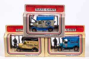LLEDO: group of ‘Days Gone’ including Yorkshire Evening Post Van; and, British Bacon Van; and, Stretton Spring Water Van. All mint in original cardboard windowed boxes. (35 items)