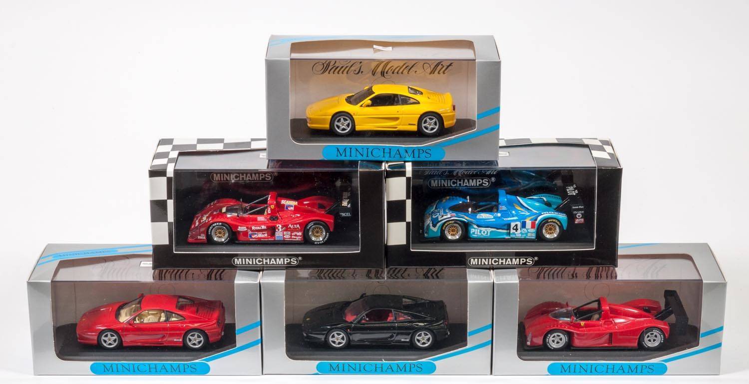 MINICHAMPS: 1:43 group of Ferrari Model Cars including