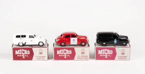 MICRO MODELS: 3 Limited edition FJ Holden toy cars. Mint & boxed