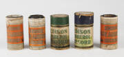 EDISON: phonograph cylinders; mixed range. (75 items).