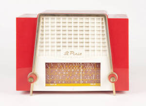 STC PIXIE: 1950's vintage&nbsp;mantle radios (red and grey).