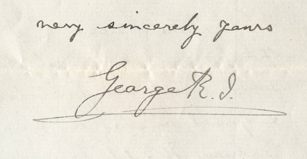 George R I Signature